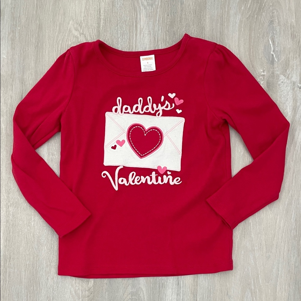 Gymboree Red Daddy's Valentine Long Sleeve Tee